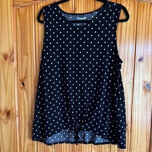 Kim Rogers Black and White Polka Dot Tank Top